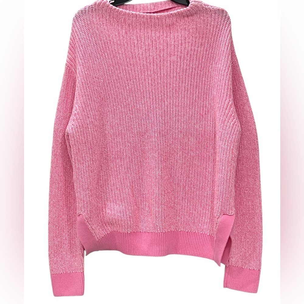 Pink Ribbed Knit Cowl & Turtlenecks Sweater NEW BOX25